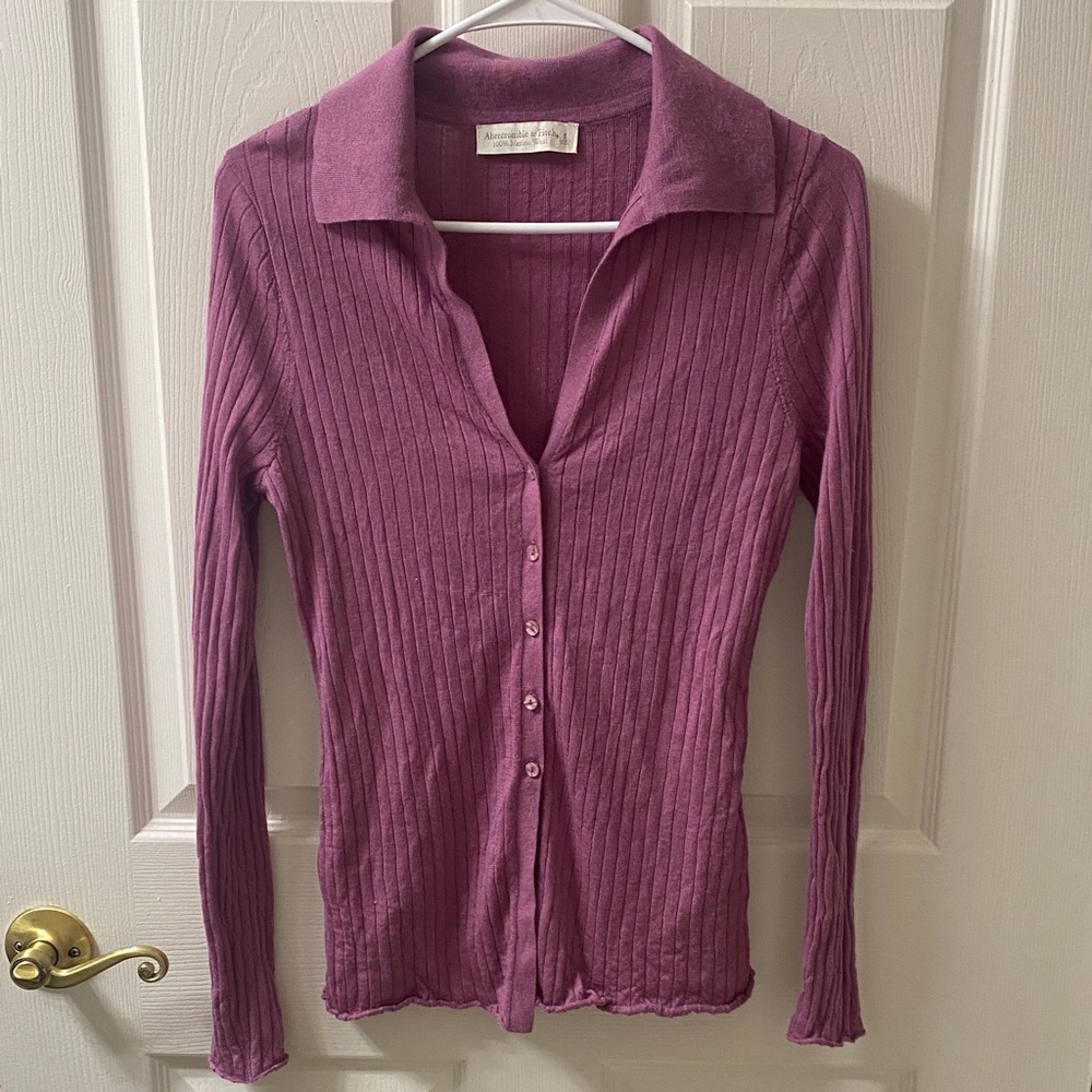 A&F Merino Wool Button-Up Shirt